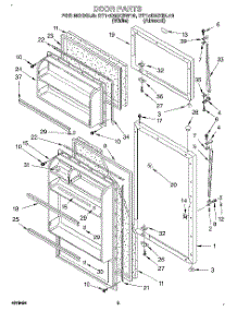 02 - Door parts for Roper Refrigerator RT14DMXBL10 from AppliancePartsPros.com