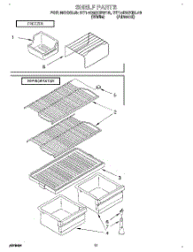 06 - Shelf parts for Roper Refrigerator RT14DMXBL10 from AppliancePartsPros.com
