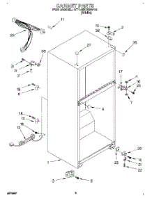 02 - Cabinet parts for Roper Refrigerator RT14EKRBW10 from AppliancePartsPros.com