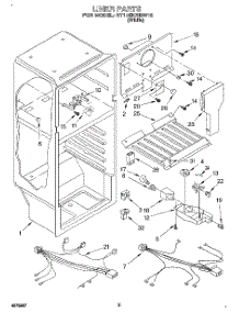 03 - Liner, Lit / Optional parts for Roper Refrigerator RT14EKRBW10 from AppliancePartsPros.com
