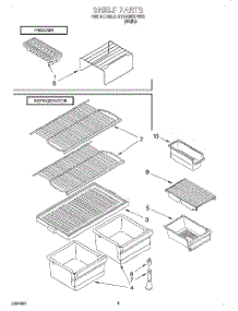 05 - Shelf, Lit / Optional parts for Roper Refrigerator RT14HBXFW00 from AppliancePartsPros.com