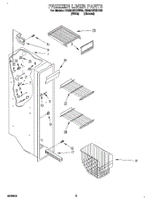 04 - Freezer Liner parts for Roper Refrigerator RS25AWXDW00 from AppliancePartsPros.com