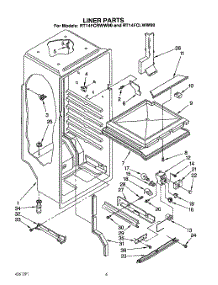 04 - Liner, Lit / Optional parts for Roper Refrigerator RT14FCLWW00 from AppliancePartsPros.com
