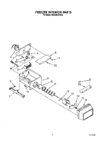 06 - Freezer Interior parts for Roper Refrigerator RS25AWXVW02 from AppliancePartsPros.com