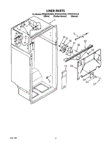 03 - Liner parts for Roper Refrigerator RT20CKXZW00 from AppliancePartsPros.com