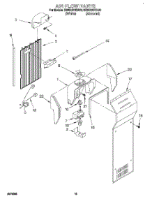 10 - Air Flow parts for Roper Refrigerator RS25AWXBW00 from AppliancePartsPros.com