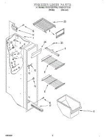 04 - Freezer Liner parts for Roper Refrigerator RS25AQXFN02 from AppliancePartsPros.com