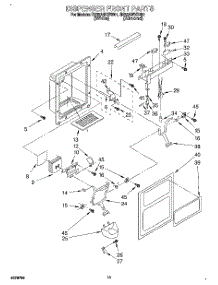 08 - Dispenser Front parts for Roper Refrigerator RS25AWXBN01 from AppliancePartsPros.com