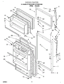 02 - Door parts for Roper Refrigerator RT14GDXDW00 from AppliancePartsPros.com