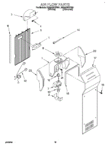 10 - Air Flow parts for Roper Refrigerator RS25AWXBW01 from AppliancePartsPros.com