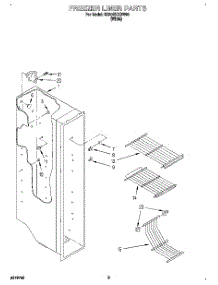 03 - Freezer Liner parts for Roper Refrigerator RS20EKXDW00 from AppliancePartsPros.com