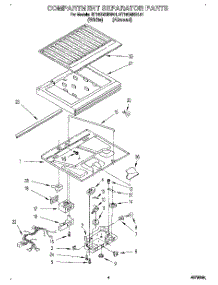 03 - Compartment Separator parts for Roper Refrigerator RT18BMXBW01 from AppliancePartsPros.com