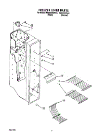 04 - Freezer Liner parts for Roper Refrigerator RS20CKXZW00 from AppliancePartsPros.com
