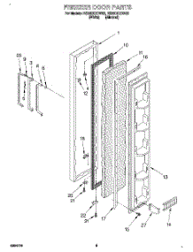 06 - Freezer Door parts for Roper Refrigerator RS20DKXDW02 from AppliancePartsPros.com
