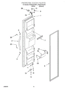 07 - Freezer Door parts for Roper Refrigerator RS25AQXGN01 from AppliancePartsPros.com