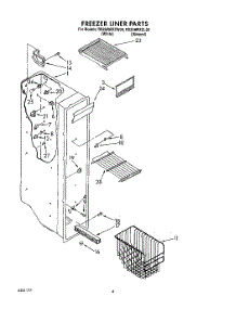 05 - Freezer Liner parts for Roper Refrigerator RS25AWXZW00 from AppliancePartsPros.com
