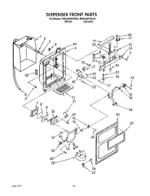 09 - Dispenser Front parts for Roper Refrigerator RS25AWXZW00 from AppliancePartsPros.com