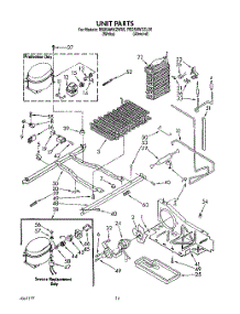 10 - Unit parts for Roper Refrigerator RS25AWXZW00 from AppliancePartsPros.com