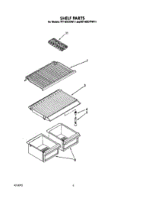 05 - Shelf parts for Roper Refrigerator RT14DCXVW11 from AppliancePartsPros.com