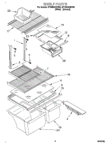 03 - Shelf parts for Roper Refrigerator RT18BMXDW00 from AppliancePartsPros.com