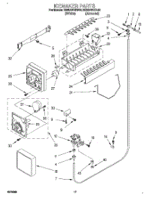 12 - Icemaker, Lit / Optional parts for Roper Refrigerator RS25AWXBL00 from AppliancePartsPros.com
