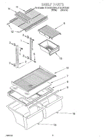 05 - Shelf, Lit / Optional parts for Roper Refrigerator RT21DKXGW01 from AppliancePartsPros.com