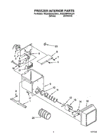 05 - Freezer Interior parts for Roper Refrigerator RS22BRXAW01 from AppliancePartsPros.com