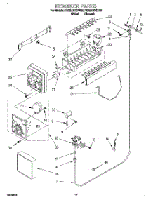 12 - Icemaker, Lit / Optional parts for Roper Refrigerator RS25AWXDN00 from AppliancePartsPros.com