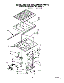 03 - Compartment Separator parts for Roper Refrigerator RT18BMXAW01 from AppliancePartsPros.com