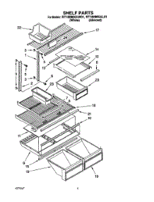 04 - Shelf parts for Roper Refrigerator RT18BMXAW01 from AppliancePartsPros.com