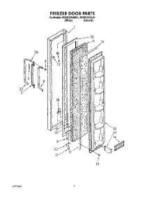 05 - Freezer Door parts for Roper Refrigerator RS20CKXAW01 from AppliancePartsPros.com