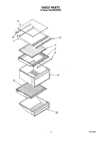 04 - Shelf parts for Roper Refrigerator RS25AWXWW00 from AppliancePartsPros.com