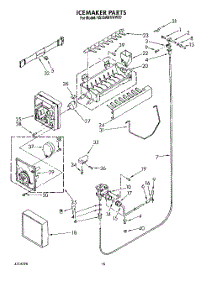 13 - Icemaker, Lit / Optional parts for Roper Refrigerator RS25AWXWW00 from AppliancePartsPros.com