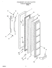 06 - Freezer Door parts for Roper Refrigerator RS20EKXFW00 from AppliancePartsPros.com