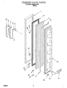 06 - Freezer Door parts for Roper Refrigerator RS20EKXDW01 from AppliancePartsPros.com