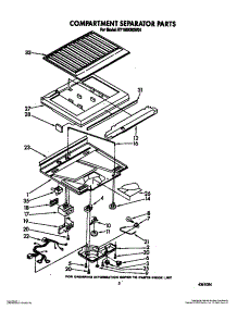 05 - Compartment Separator parts for Roper Refrigerator RT18EKRXW01 from AppliancePartsPros.com