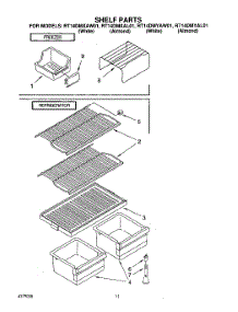 06 - Shelf parts for Roper Refrigerator RT14DMYAW01 from AppliancePartsPros.com