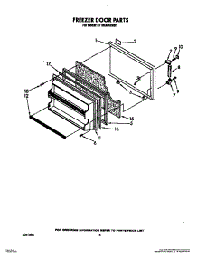 06 - Freezer Door parts for Roper Refrigerator RT18EKRXW01 from AppliancePartsPros.com