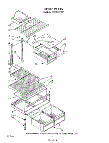 05 - Shelf parts for Roper Refrigerator RT18BMXVW05 from AppliancePartsPros.com