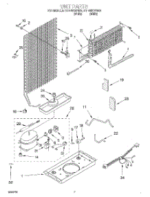 04 - Unit parts for Roper Refrigerator RT14WKXFW01 from AppliancePartsPros.com