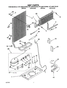 04 - Unit parts for Roper Refrigerator RT14HKXAL00 from AppliancePartsPros.com
