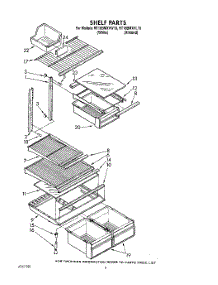 05 - Shelf parts for Roper Refrigerator RT18BMXVW10 from AppliancePartsPros.com