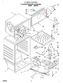 03 - Liner parts for Roper Refrigerator RT20AKXDN01 from AppliancePartsPros.com