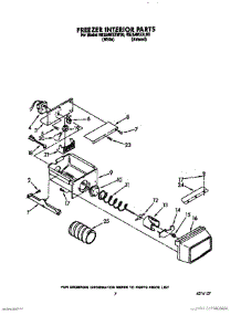 06 - Freezer Interior parts for Roper Refrigerator RS25AWXXW00 from AppliancePartsPros.com