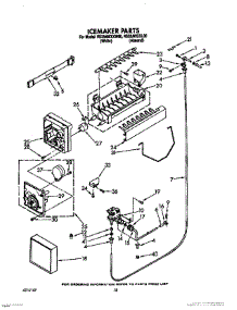 13 - Icemaker, Lit / Optional parts for Roper Refrigerator RS25AWXXW00 from AppliancePartsPros.com