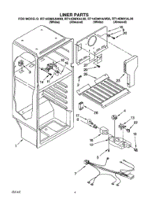 04 - Liner, Lit / Optional parts for Roper Refrigerator RT14DMXAW00 from AppliancePartsPros.com