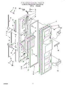 07 - Freezer Door parts for Roper Refrigerator RS20AQXFN01 from AppliancePartsPros.com