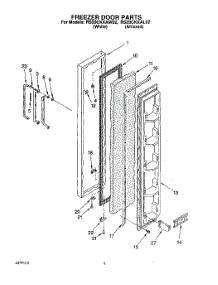 05 - Freezer Door parts for Roper Refrigerator RS20CKXAL02 from AppliancePartsPros.com