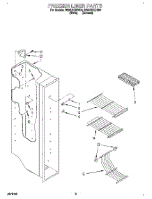 03 - Freezer Liner parts for Roper Refrigerator RS20DKXDN00 from AppliancePartsPros.com