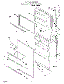 02 - Door parts for Roper Refrigerator RT17DKXBL00 from AppliancePartsPros.com